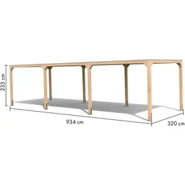 Karibu Cubus 2,89 x 2,89 m Natur