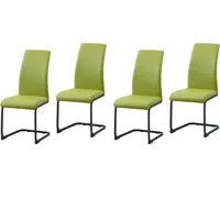 Hti-Living HTI-Line Schwingstuhl 4er Set PU grün SallyP