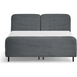 beautysofa LEA 180 x 200 cm Grau/Silber