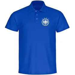 multifanshop Poloshirt - Deutschland - Adler Retro - Druck weiß - Polo