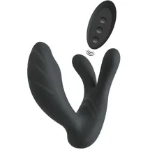 Sweet Smile Vibrator „RC G-&P-Spot“ mit Klitoris-/Hodenstimulator, schwarz