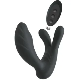 Sweet Smile Vibrator „RC G-&P-Spot“ mit Klitoris-/Hodenstimulator, schwarz