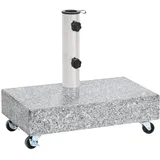 vidaXL Schirmständer Hellgrau 45x25x8,3 cm Granit