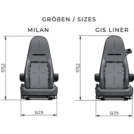 BREMER SITZBEZÜGE Wohnmobil SITZBEZÜGE für Aguti GIS-Liner und Milan-Sitze GT405 Beige
