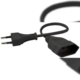 Sygonix SY-5044230 Strom Verlängerungskabel Schwarz 0.20 m