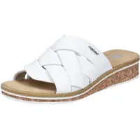 Rieker Damen V3608 Pantolette, Weiß, 36 EU