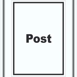 Post Aufkleber mit Text Annahme Brief Paket hochkant A8 (52x74mm)