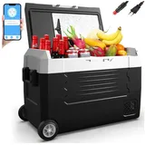 oyajia Elektrische Kühlbox Kompressor Gefriertruhe mobiler Kühlschrank, Kühltruhe, Gefrierbox, 35 l, mit APP, 12V/24V, 230V, für Auto, Lkw, Boot, Wohnwagen, Camping