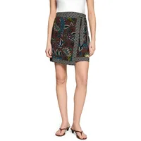 Zero Miniröckchen Damen Floral Braun/Petrol 40