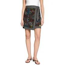 Zero Miniröckchen Damen Floral Braun/Petrol 40