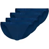 SKINY Herren Tanga-Slip, 4er Pack - Cotton Retro, Unterhose, Feinripp, Baumwolle Blau S