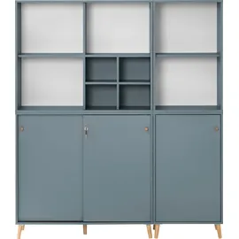 MÖBELPARTNER Regalschrank 500, 701809 blaugrau 151,05 x 41,0 x 168,7 cm