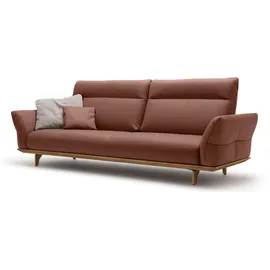 creation by rolf benz 4-Sitzer "CR.460 mit verstellbarer Rückenlehne, Designsofa, bequem", braun (signalbraun 534, 44), B:248cm H:103cm T:100cm, NaturLEDER OSKAR (echtes Rindsleder), CREATION BY ROLF BENZ, Sofas, Sockel in Nussbaum, Füße Nussbaum, Breite 248 cm