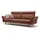 creation by rolf benz 4-Sitzer "CR.460 mit verstellbarer Rückenlehne, Designsofa, bequem", braun (signalbraun 534, 44), B:248cm H:103cm T:100cm, NaturLEDER OSKAR (echtes Rindsleder), CREATION BY ROLF BENZ, Sofas, Sockel in Nussbaum, Füße Nussbaum, Breite 248 cm