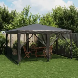 vidaXL Partezelt 4 x 4 m inkl. 8 Seitenteile Anthrazit
