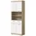 inn.furn Mambo Hochschrank 74 x 191 cm Weiß Hochglanz/Eiche Holz