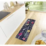 HANSE HOME Cook & Clean Küchenläufer – Küchenteppich Kitchen mit Schriftzug Teppichläufer rutschfest Pflegeleicht Teppich Läufer für Küche, Flur, Eingangsbereich, Esszimmer – 50x150cm