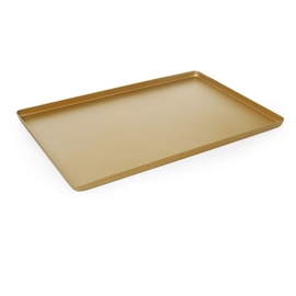 Hendi Auslageplatte, Vitrinenblech, Sandwichplatte, 600x400x(H)20mm, Aluminium, Gold