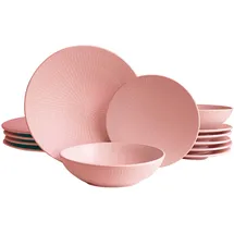 Echtwerk Blanka Tafelservice 18-tlg. rosa mit Struktur