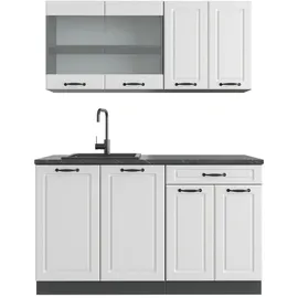 Vicco Küchenzeile R-Line 140 cm Anthrazit/Weiß