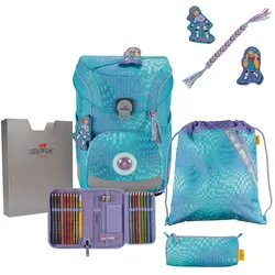 DerDieDas Schulranzenset-5 teilig ErgoFlex Easy Exklusiv LED Active