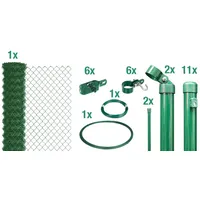 GAH Alberts Maschendrahtzaun Set 0,8 x 25 m grün