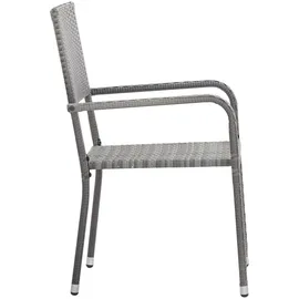 vidaXL Garten-Essgruppe 3-tlg. Grau