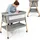 Moby-System Babybett freistehend & faltbar mit Matratze und Rollen – Moby-System Mili grau, 0–6 Monate,