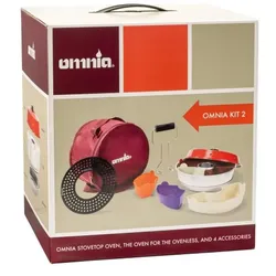 Omnia Kit 2 –  Campingbackofen Set mit Zubehör für Unterwegs