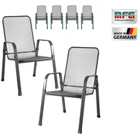 MFG Mec-Stor Stapelstuhl 60 x 80 x 169,9 cm grau 6 St.