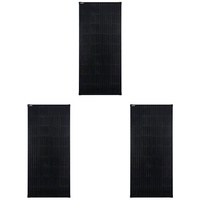 enjoysolar® Mono 170W Monokristallines Black Edition Solar panel 170Watt ideal für Wohnmobil, Gartenhäuse, Boot (Mono 170W Black), 3er Packung