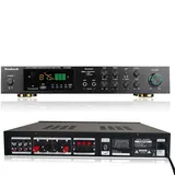 KEESUNG HiFi Verstärker, 5 Kanal Digital FM USB Stereo Amplifier mit Fernbedienung, Audio Leistungsverstärker Einstellbare Mikrofonlautstärke 600W