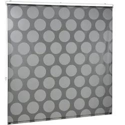 Relaxdays Duschrollo, 160x240 cm, Seilzugrollo für Dusche & Badewanne, Badrollo wasserabweisend, Decke & Fenster, grau