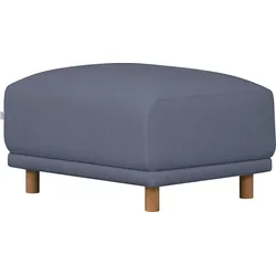 Hocker ANDAS "Maroon", blau, B:79cm H:48cm T:63cm, 89% Polyester/9% Rayon/3% Nylon, Hocker, Polsterhocker