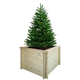 TIMBELA Hochbeet 78 x 78 x 57 cm Beige