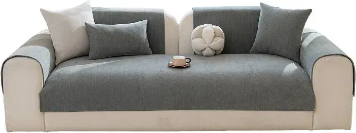 【3 € Rabatt ab 10 €】Ochama Einzel-Sofabezug für die Sitzfläche, Sofaschutz, rutschfester Couchbezug, 110×180 cm - Grau
