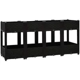 vidaXL Hochbeet 160 x 40 x 71 cm Schwarz
