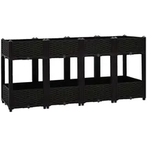 vidaXL Hochbeet 160 x 40 x 71 cm Schwarz