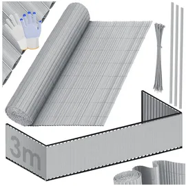 Kesser Balkonverkleidung 90 x 300 cm Hellgrau PVC