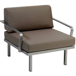 Sylt Alu Modul 75 x 84 cm Sessel - 09 - silber D11 - naturegrey