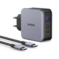 UGREEN Nexode 140W USB C Ladegerät PD 3.1 USB C Netzteil GaN 3-Port Power Adapter kompatibel