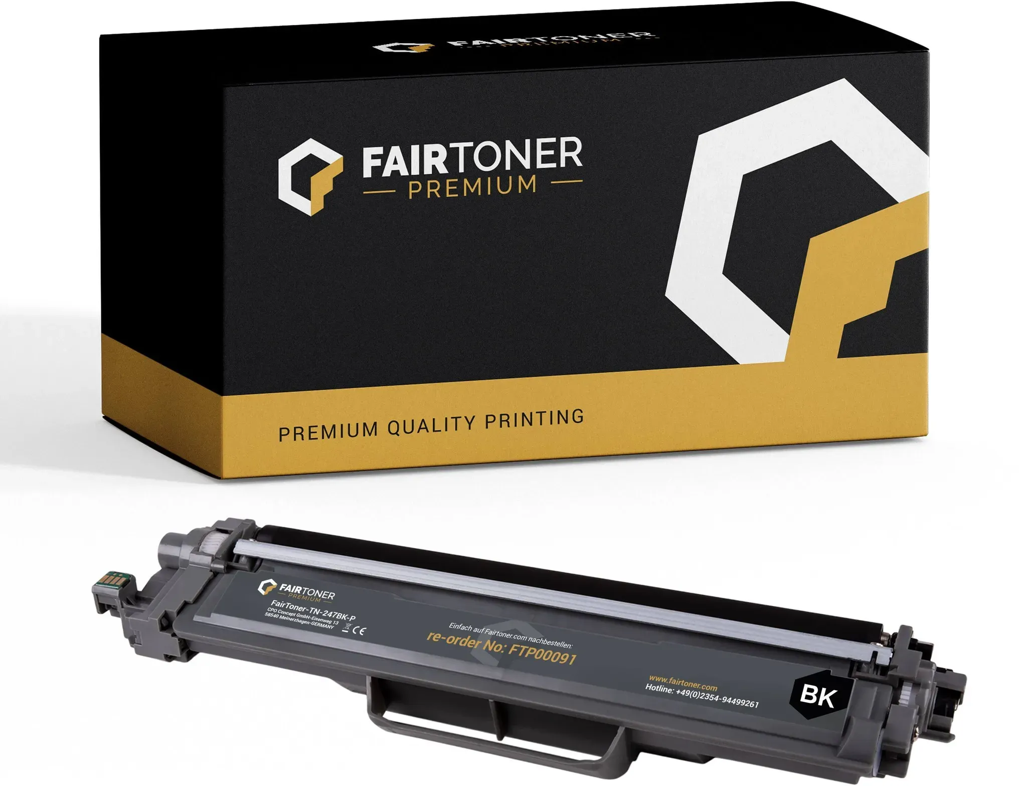 Premium kompatibel für Brother DCP-L 3550 CDW (TN-247BK) Toner Schwarz