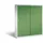 C+P Schiebetürenschrank Stahl 160,0 x 40,0 x 195,0 cm grau/grün abschließbar