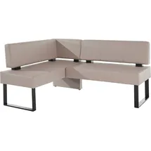Home Affaire Eckbank HOME AFFAIRE "Oliver mit Metallgestell, Küchenbank", beige (beige, schwarz), B:180cm H:89cm T:140cm, Holzwerkstoff, Massivholz, Polyester, Sitzbänke, Eckbank, verschiedene Bezüge Cord Esszimmerbank OTTOs Choice