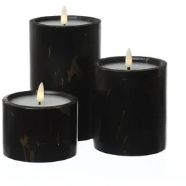 MARELIDA LED Kerze 8,5 cm schwarz