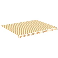 VidaXL Markisenbespannung 4,5 x 3,5 m gelb, weiß