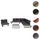 MCW Garten-Garnitur H54 4er-Set Grau Polster Dunkelgrau