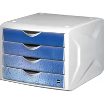 Helit Schubladenbox the chameleon 26,2 x 30,5 x 21,2 cm 4-tlg. blau