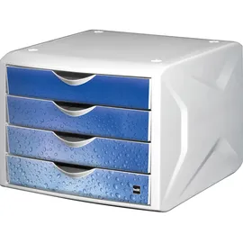 Helit Schubladenbox the chameleon 26,2 x 30,5 x 21,2 cm 4-tlg. blau