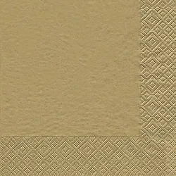 Serviette Uni 20tlg. Papier Gold